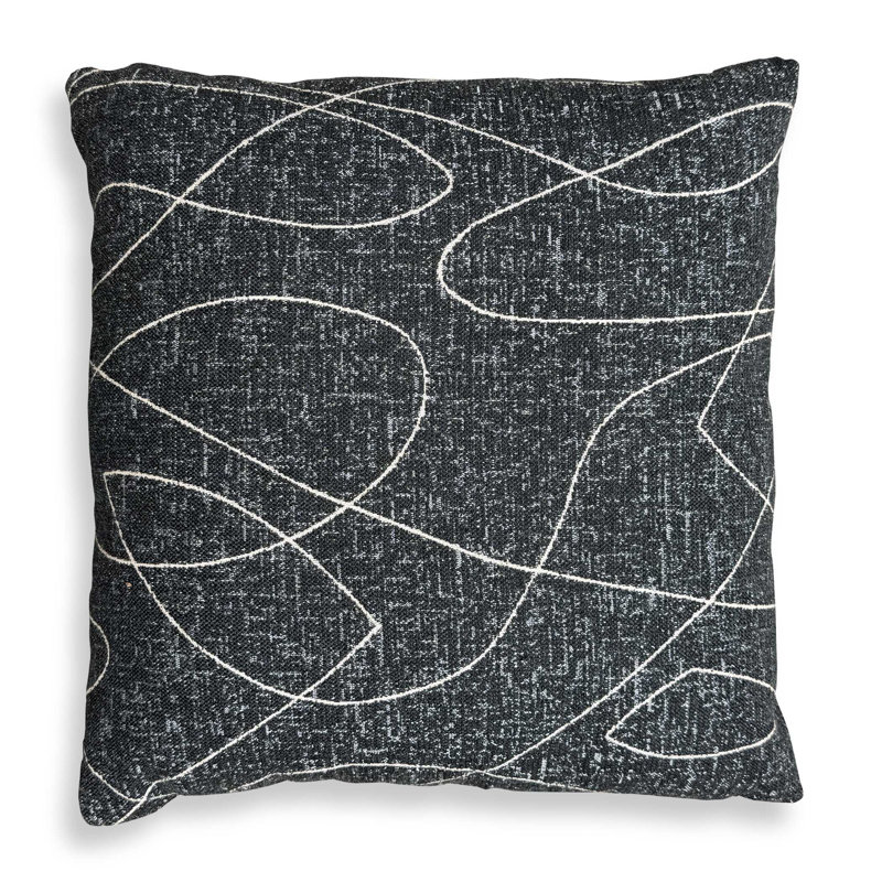 Oreiller d'extérieur en onyx Uttermost Loopy Loop