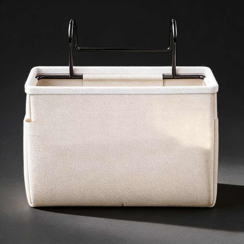 Cotton Linen Underwear Organizer Basket For Laundry Room - Multi-Compartment Storage Bin For Bras Panties Socks