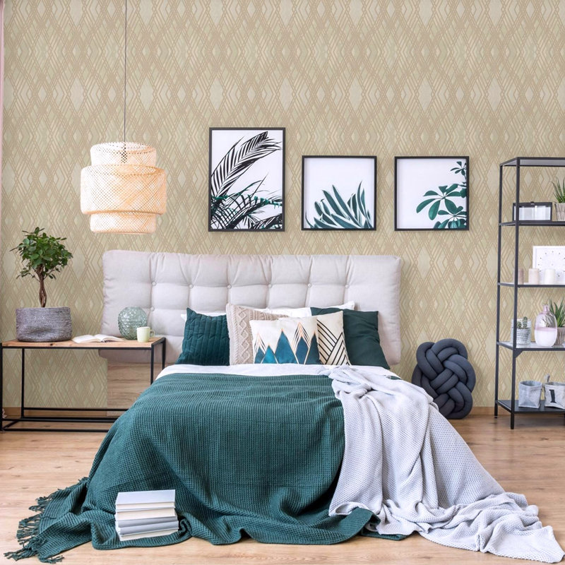 Rouleau Haania Argyle, Beige / brun