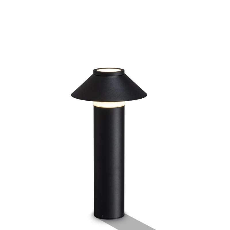 UltraBeam 9 Watt LED Black Landscape and Driveway Bollard Light, 46.6cm H x 25cm W x 25cm D