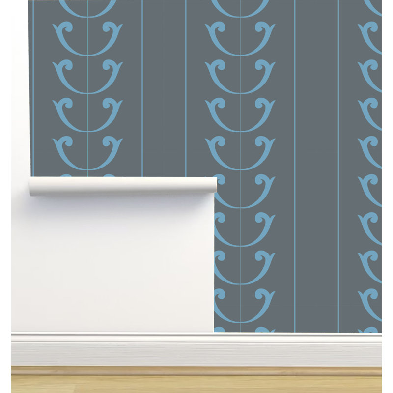 Rouleau de papier peint auto-adhésif texture L 6 pi x l 24 po Monor Designs, Bleu
