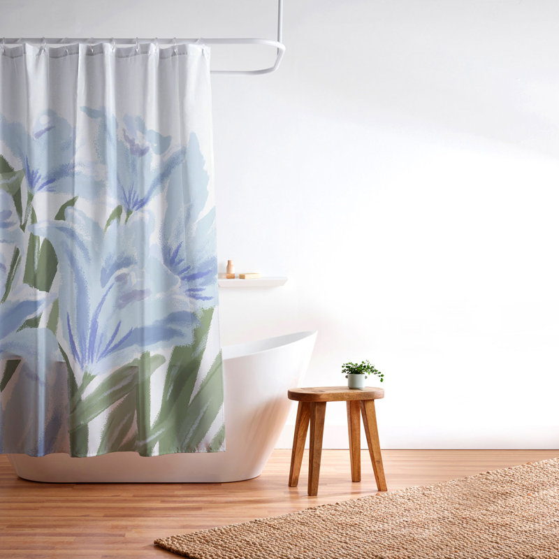 Rideau de douche DENY Designs, Blue/Green Floral 1