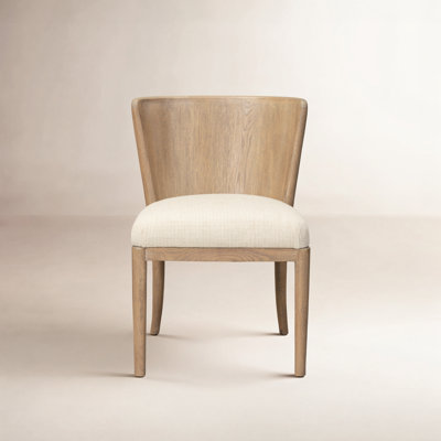 Adelbert Genuine Leather Oak Dining Chair