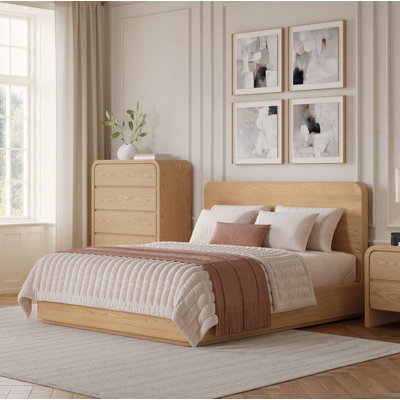 Lit plateforme en bois massif Elora