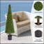 Arbre topiaire artificiel en bois de buis artificiel en pot décorations d'arbres pour le salon extérieur 150 cm 1 pièce / ensemble-352512210