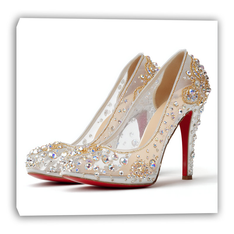 «Crystal Heels», art mural sur toile tendue, L 20 po x H 20 po x P 1,5 po