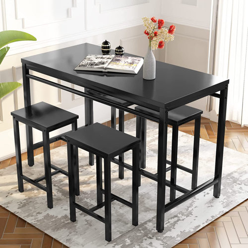 5 Piece Black Kitchen & Dining Room Sets You'll Love | Wayfair