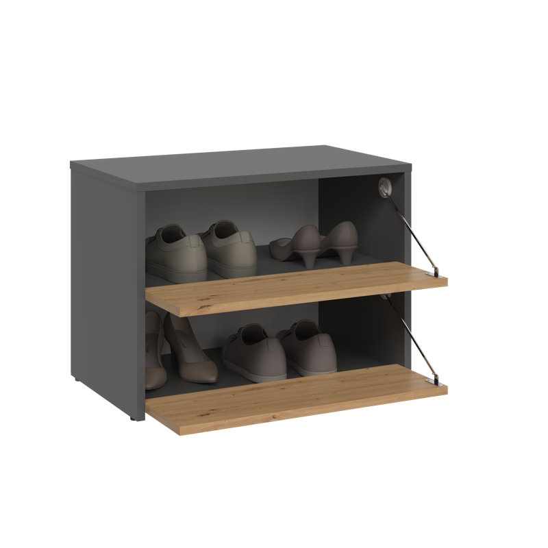 6 Pair Shoe Storage Cabinet, Anthracite/Artisan