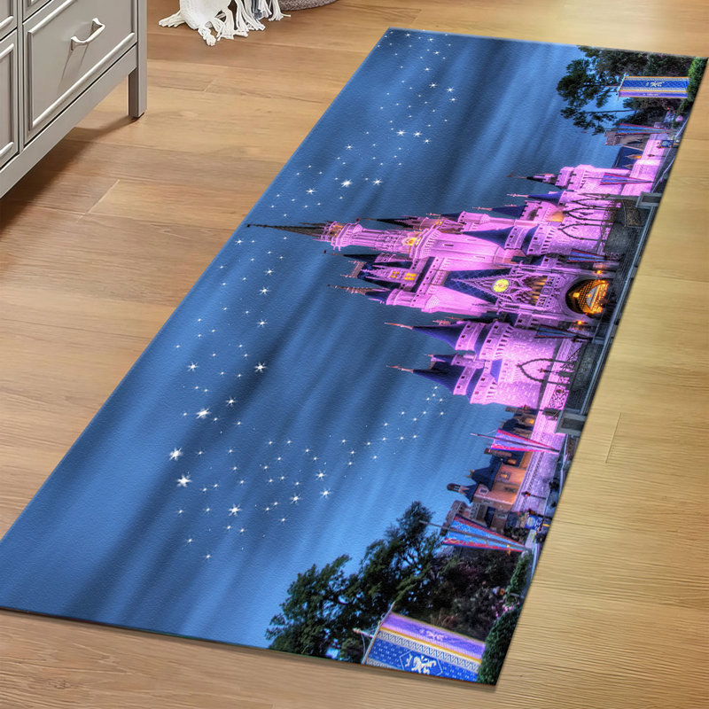 Bohemian Inspired Non Woven Thin Type Printed Rug Featuring Intricate Floral and Geometric Designs for a Stylish Home Decor Update
