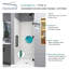 Porte de douche à charnière en noir mat avec verre transparent l 27 po x H 76 po Transolide Elizabeth-106674774
