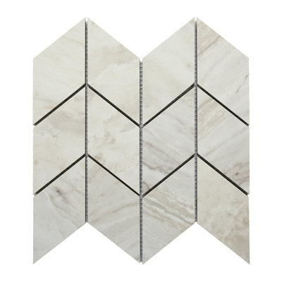 Famed 3" x 6" Porcelain Chevron Mosaic Tile