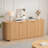 63 " Wavy Storage Sideboard, Double-Door Buffet Cabinet With Adjustable Shelves, Suitable For Kitchen, Living Room, Hallway - Versatile Storage (Natural)-194713441