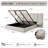 Upholstered Lift Storage Bed Frame with Hotel-Style Headboard, Queen Size & King Size Bed Frame, Sprung  Slats, Velvet Headboard and Drawers, Gas Lift Hydraulic Support, No Box Spring Needed-1646615926-1646615930