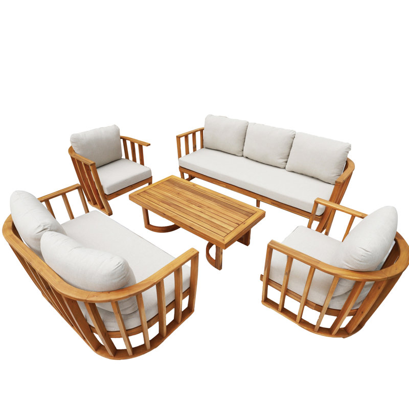 5 Piece Outdoor  Seating Group With Cushions