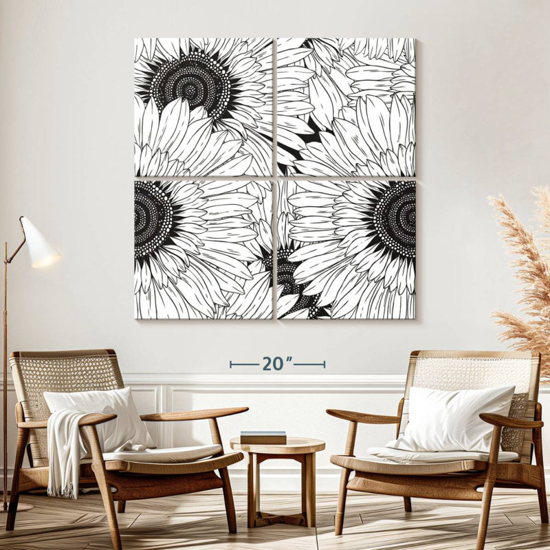 Harnek Sunflower Series, 57" H x 57" W