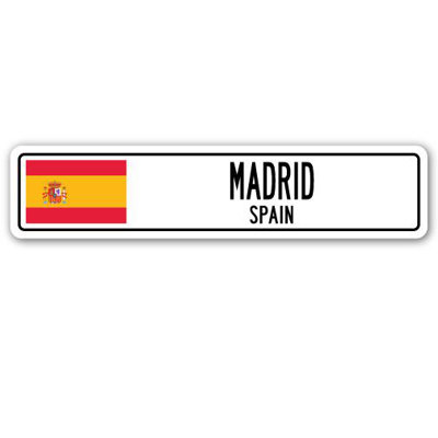 Plaque de rue en aluminium Madrid, Espagne
