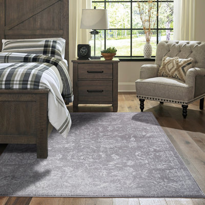 Tapis Atlantis, tapis gris, tapis moderne, tapis décoratifs à poils courts pour le salon, la salle à manger, la chambre à coucher, tapis de tapis décoratif