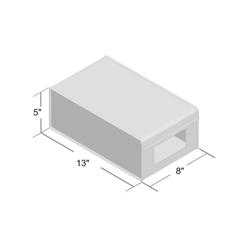 Stackable Shoe Storage Box, Cream