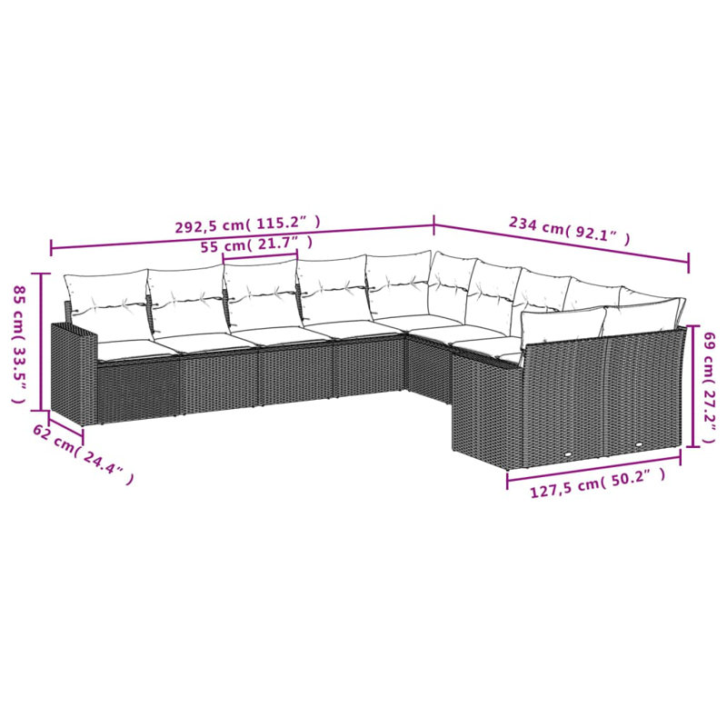 Vidaxl Garden Sofa Set