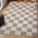 Nimco Modern Geometric Checkerboard High-Low Beige/Cream Rug
