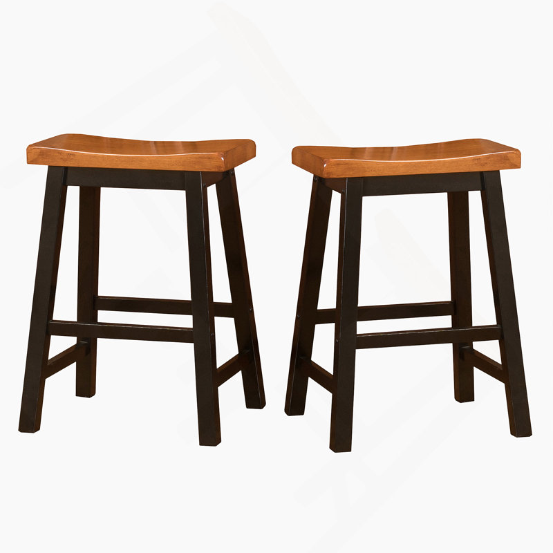 TABOURET SADDLE EN BOIS 24 po
