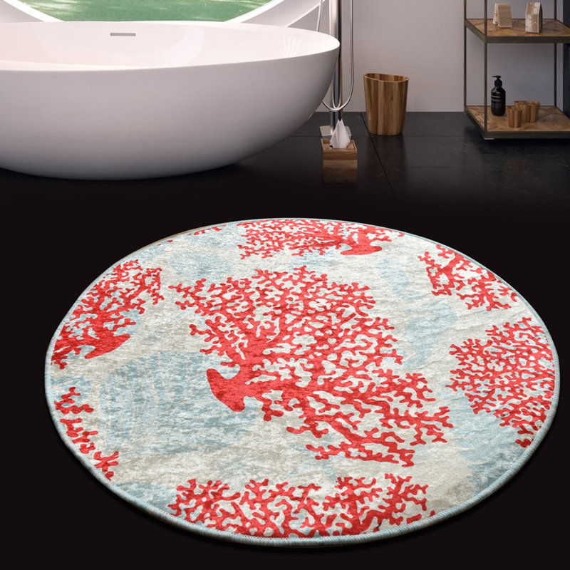 Tapis de bain de qualité supérieure, diamètre de 39,4 pouces, 100% polyester, antiallergique, anti-poussière et antitache, surface antidérapante | Lavable à la machine à 86 ° F, 700 g / m² | Doux et durable pour la sécurité et le confort de la salle de bain