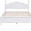 Structure de lit plateforme en bois, lit plateforme de style rétro avec support de traverse en bois-1527942153