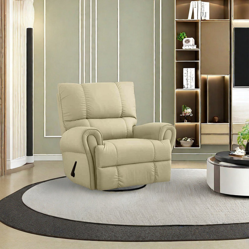 Fauteuil inclinable Enrrique, Similicuir beige