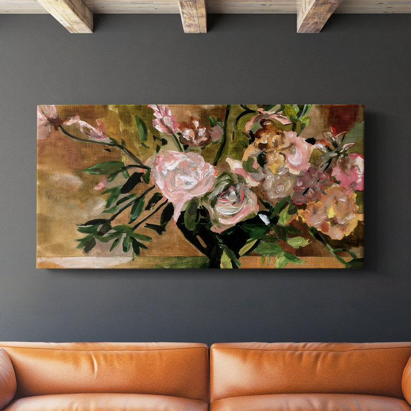 Le Bouquet II - Toile tendue avec châssis - Prêt à accrocher, H 24 po x l 48 po
