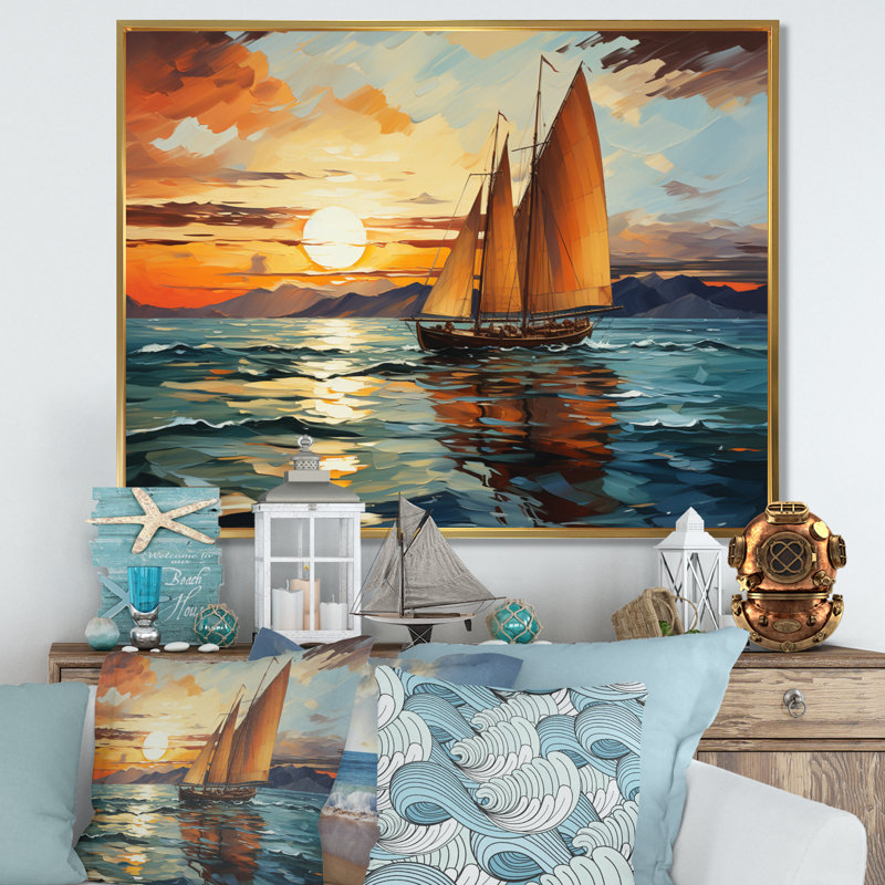 Impression sur toile Iolanta, Cadre flottant doré, H 12 po x l 20 po x P 1 po