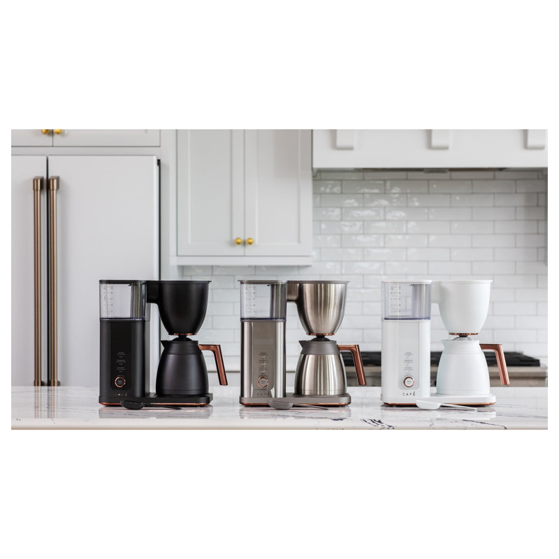 Café Specialty Drip Coffee Maker with Thermal Carafe, Matte White