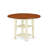 5 Piece Dining Table Set for 4 Includes a Round Kitchen Table with Dropleaf & Shelves and 4 Kitchen Dining Chairs, 42x42 Inch, Buttermilk & Cherry-386459553-386459555