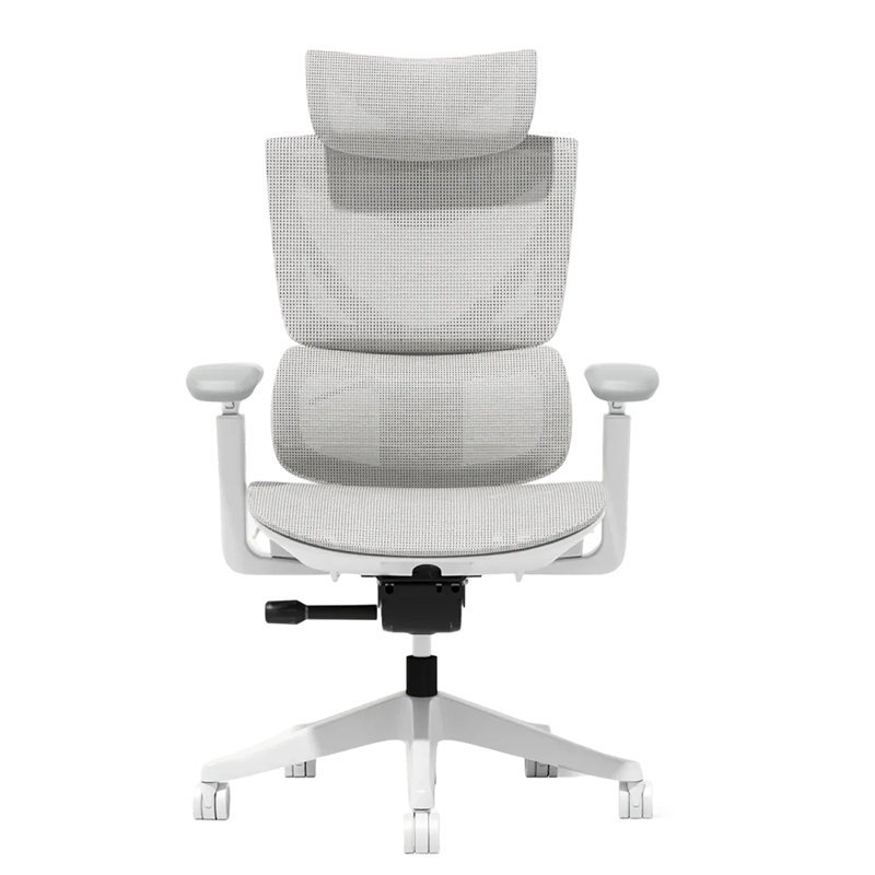 Chaise de travail ergonomique en maille à boutons avec verrouillage d'inclinaison à 3 niveaux, chaise de bureau personnel avec sièges en filet à haut dossier, roulettes et appuis-tête réglables; Doté d'un soutien lombaire confortable et d'accoudoirs réglables
