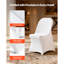 Stretch Folding Chair Covers, Polyester Spandex Chair Cover, Removable Washable Protective Slipcovers, Universal Fitted for Dining Party Wedding Banquet (White)