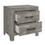 Table de chevet de style rustique avec 2 tiroirs, conception transitionnelle pour les chambres modernes et rangement efficace-344802554