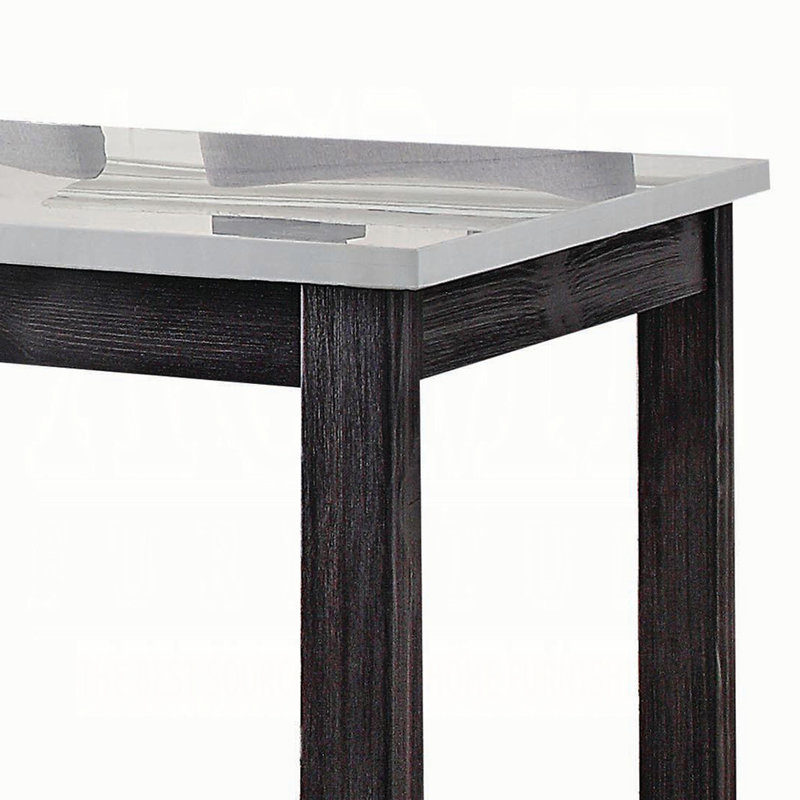 Browder Counter Height Table, Marble & Weathered Espresso