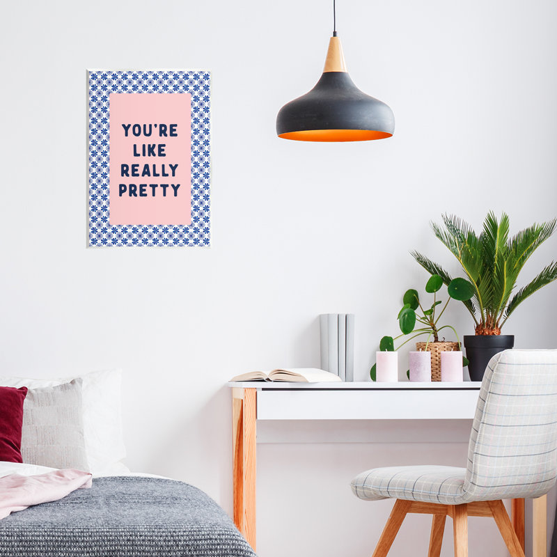 Vous êtes comme une jolie plaque murale, design par lettré et doublé, H 15 po x l 10 po