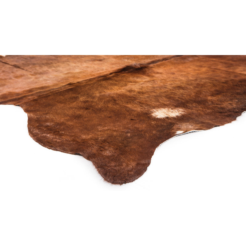 Myrtletown Novelty 2 cm x 1.75 cm Animal Print Cowhide Flatweave Area Rug