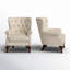 Fauteuil club en cuir véritable avec dossier à oreilles l 31,5 po Ansumana-1627051241