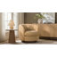 Fauteuil demi-tonneau pivotant avec accoudoirs de style moderne de 31 po Candor-132711180