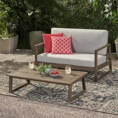 BELGIAN LOVESEAT & COFFEE TABLE