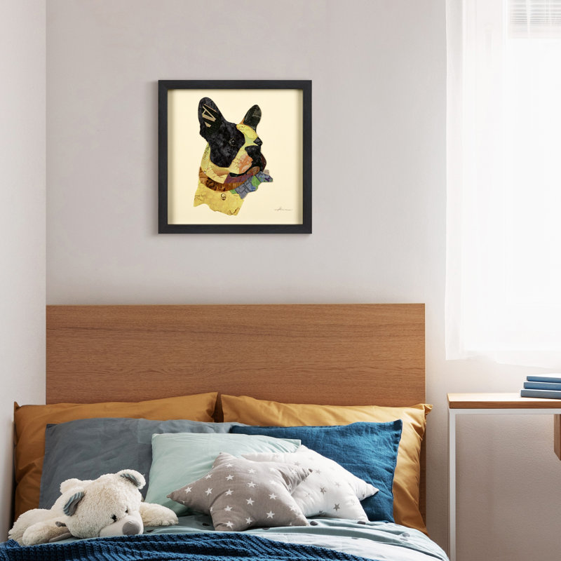 «Boston Terrier Gros plan» par Alex Zeng - impression encadrée