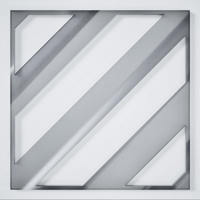 Très petits panneaux muraux décoratifs en acrylique Strymon, l 7 3/8 po x H 7 3/8 po x T 1/8 po, miroir argent