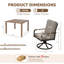 Ensemble de chaises de salle à manger 5 pièces-1858324613