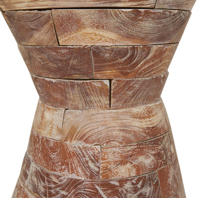 Table d'appoint géométrique en bois de teck Cole and Grey