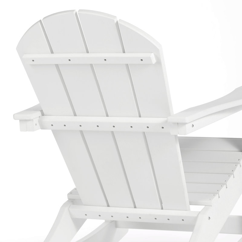 Chaise Adirondack berçante en PEHD Laguna, Blanc