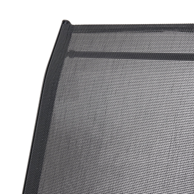 Stacking Patio Dining Armchair, Black