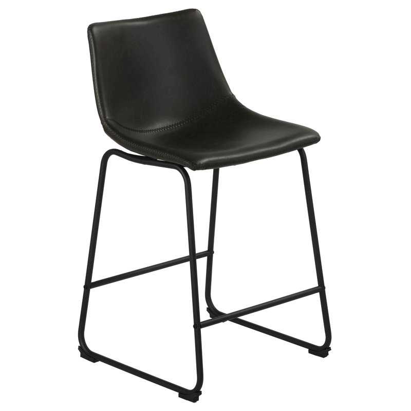 Tabouret de comptoir Dorielle, Tabouret de comptoir (siège d'une hauteur de 24 p, Noir
