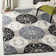 Eaton Wyndham Hand Tufted Wool/Viscose Damask Rug in Blue/Gray/Black