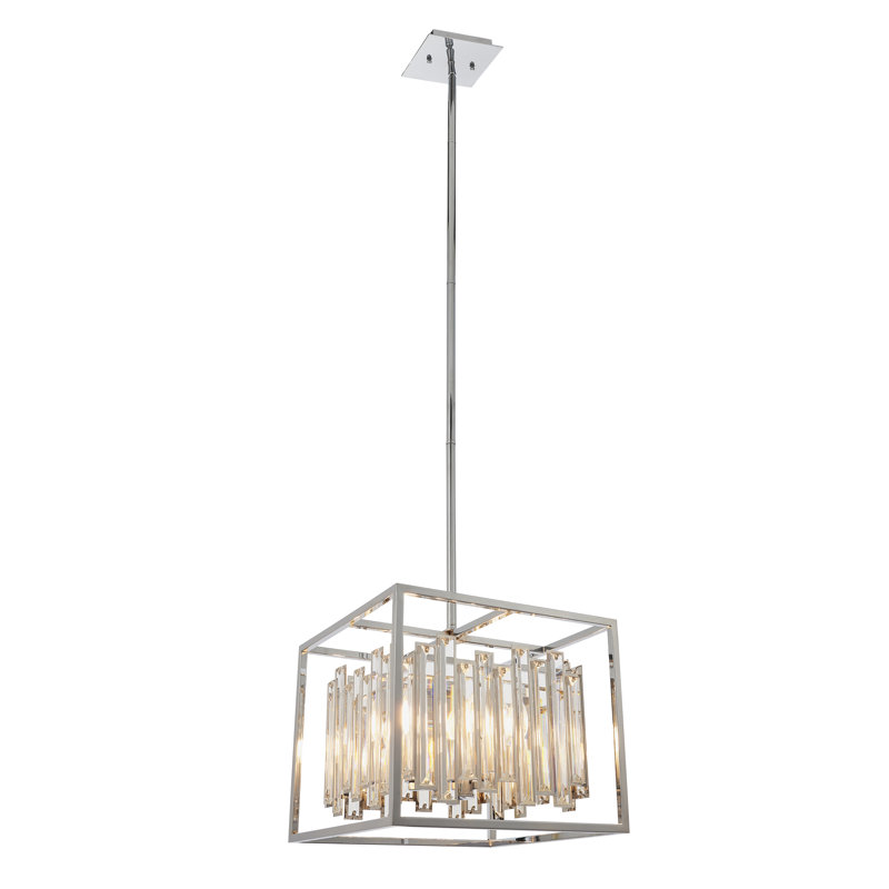 Abingdon 4 - Light Chrome Square/Rectangle Pendant